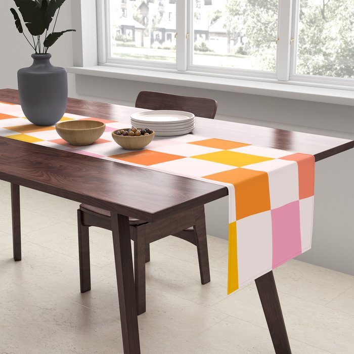 Checkers: PATTERN 04 | The Peach Edition Table Runner Gallery Image 2