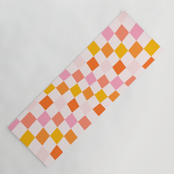 Checkers: PATTERN 04 | The Peach Edition Yoga Mat Gallery Image 1