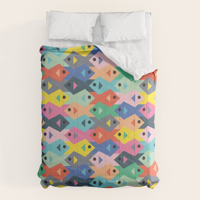 Fish tessellation Comforter Gallery Image 1