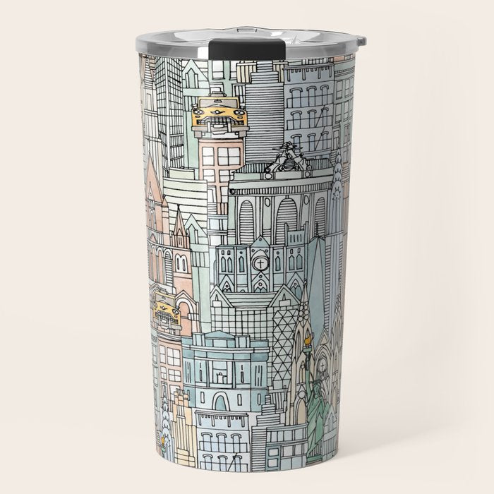 New York watercolor Travel Mug Gallery Image 1