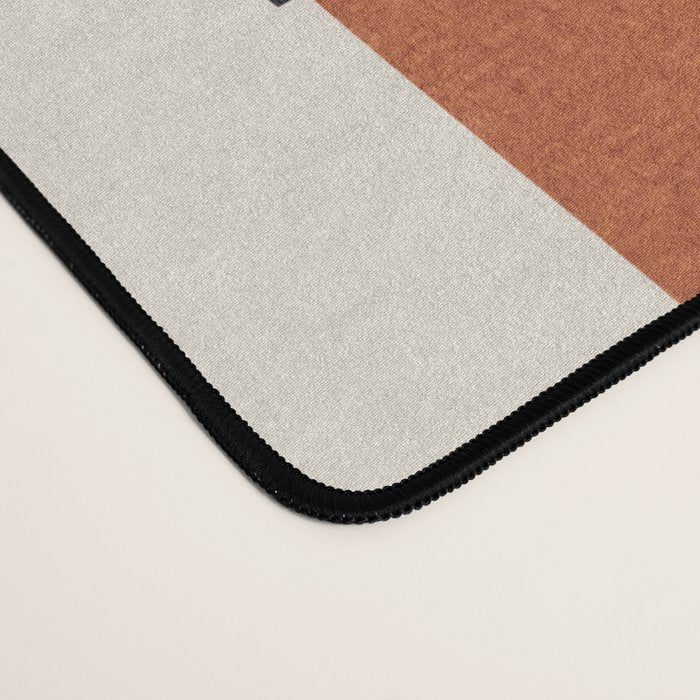 Terracotta Thin Black Lines Artwork Desk Mat Gallery Image 4