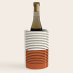 Terracotta Thin Black Lines Artwork Wine Chiller Gallery Image 2