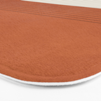 Terracotta Thin Black Lines Artwork Bath Mat Gallery Image 3