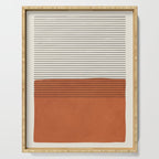 Terracotta Thin Black Lines Artwork Serving Tray Gallery Image 1