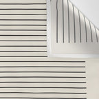 Terracotta Thin Black Lines Artwork Wall Tapestry Gallery Image 3