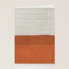 Terracotta Thin Black Lines Artwork Stationery Card Gallery Image 2