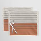 Terracotta Thin Black Lines Artwork Placemat Gallery Image 1