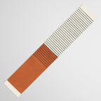 Terracotta Thin Black Lines Artwork Table Runner Gallery Image 3