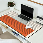 Terracotta Thin Black Lines Artwork Desk Mat Gallery Image 2