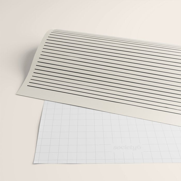 Terracotta Thin Black Lines Artwork Wrapping Paper Gallery Image 2