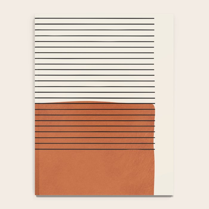 Terracotta Thin Black Lines Artwork Notebook Gallery Image 4