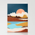Desert Moon Lake Stationery Card Gallery Image 2