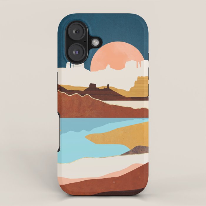 Desert Moon Lake iPhone Case Gallery Image 1