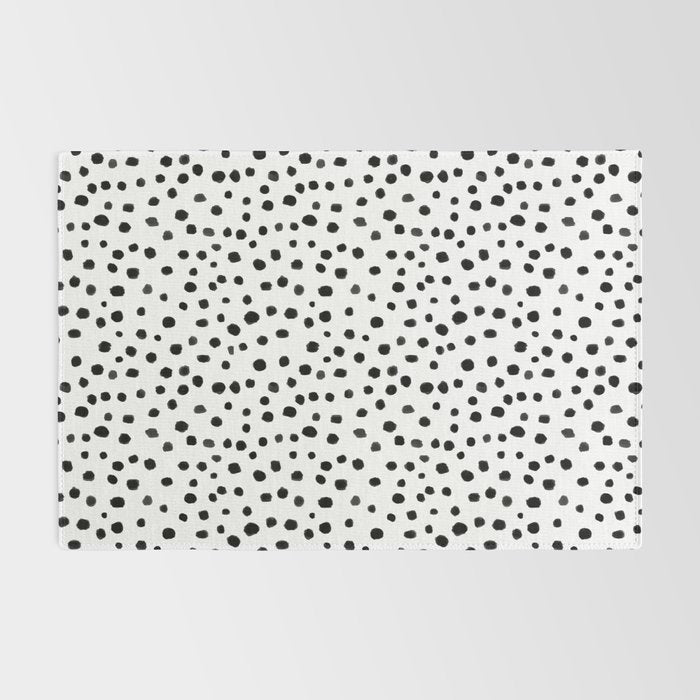 Modern Polka Dot Hand Painted Pattern Rug Gallery Image 2