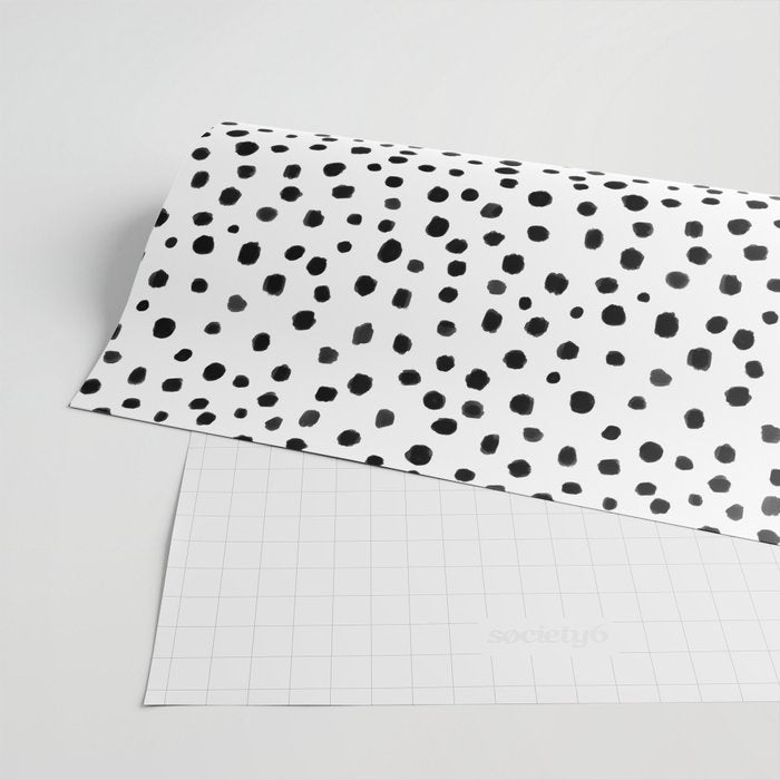 Modern Polka Dot Hand Painted Pattern Wrapping Paper Gallery Image 2