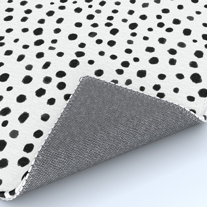 Modern Polka Dot Hand Painted Pattern Rug Gallery Image 4