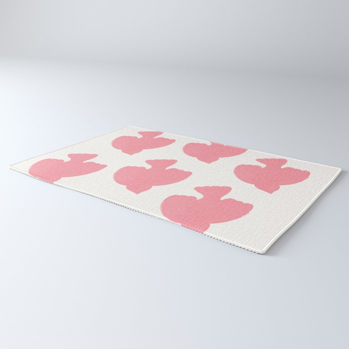 Pink Birds Flying - Painting Rug Gallery Image 3