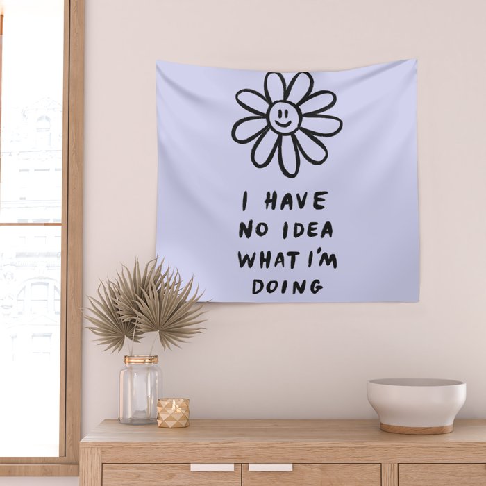 No Idea Daisy in Lilac Wall Tapestry Gallery Image 2