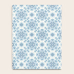 Folk Art Shapes Block Print - Blue Notebook Gallery Image 4