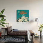 Ski Alta Utah Vintage Ski Poster Wood Wall Art Gallery Image 2
