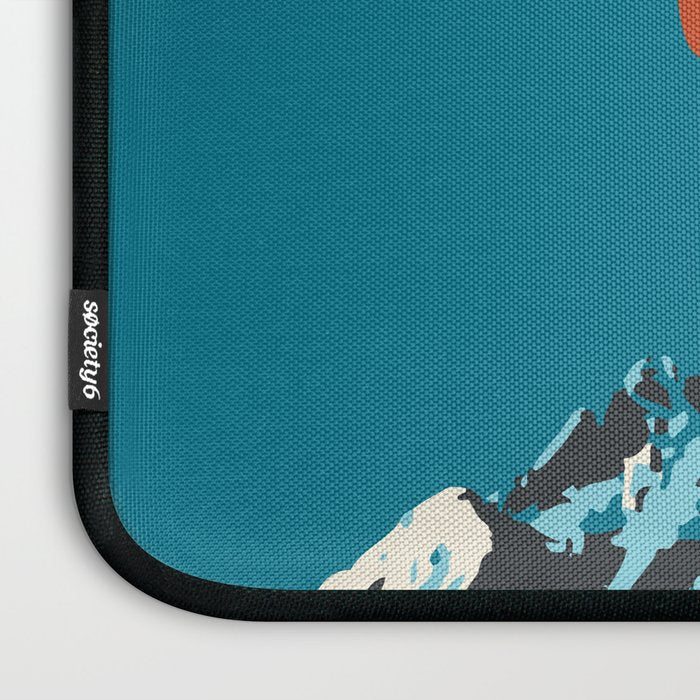 Ski Alta Utah Vintage Ski Poster Laptop Sleeve Gallery Image 3