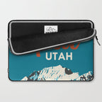 Ski Alta Utah Vintage Ski Poster Laptop Sleeve Gallery Image 2