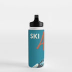 Ski Alta Utah Vintage Ski Poster Water Bottle Gallery Image 3