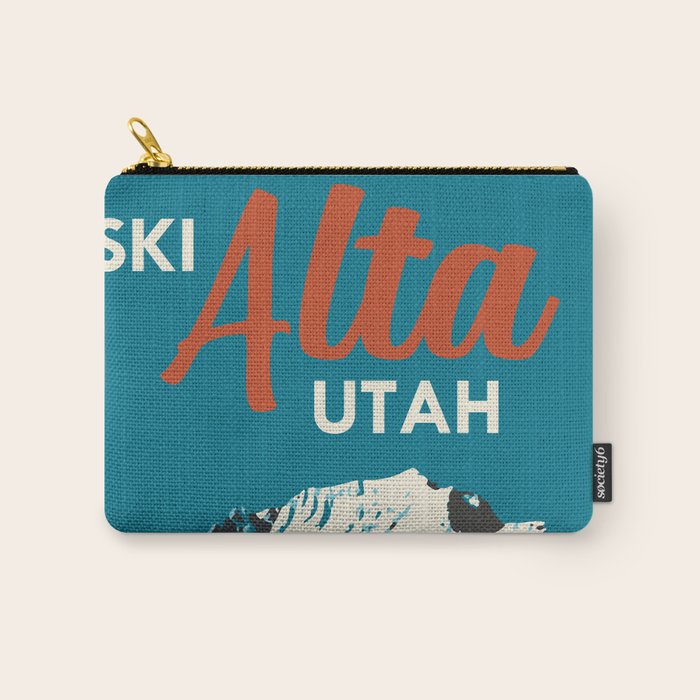 Ski Alta Utah Vintage Ski Poster Carry All Pouch Gallery Image 1