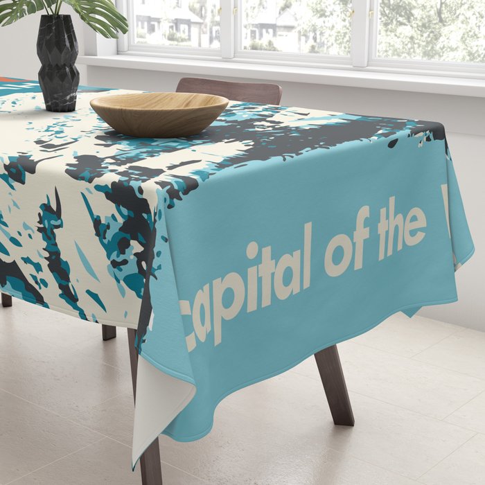 Ski Alta Utah Vintage Ski Poster Tablecloth Gallery Image 3
