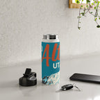 Ski Alta Utah Vintage Ski Poster Water Bottle Gallery Image 4