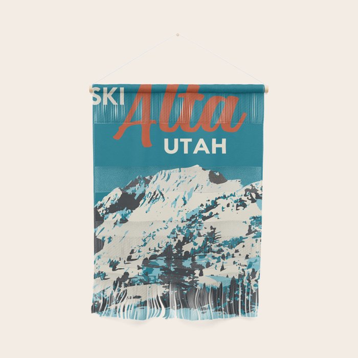 Ski Alta Utah Vintage Ski Poster Wall Hanging Gallery Image 1