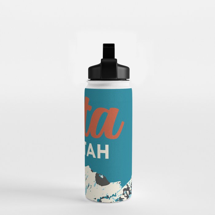 Ski Alta Utah Vintage Ski Poster Water Bottle Gallery Image 2