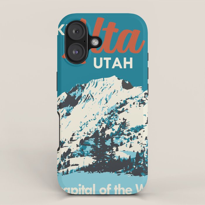 Ski Alta Utah Vintage Ski Poster iPhone Case Gallery Image 1