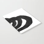 Black & White Minimalist Ink Tribal Mid Century Pattern Dark Painting Pattern Notebook Gallery Image 2