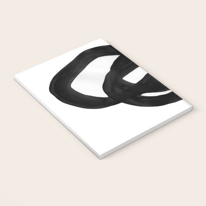 Black & White Minimalist Ink Tribal Mid Century Pattern Dark Painting Pattern Notebook Gallery Image 3