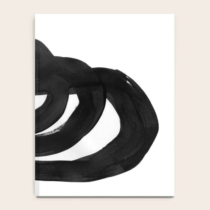 Black & White Minimalist Ink Tribal Mid Century Pattern Dark Painting Pattern Notebook Gallery Image 4