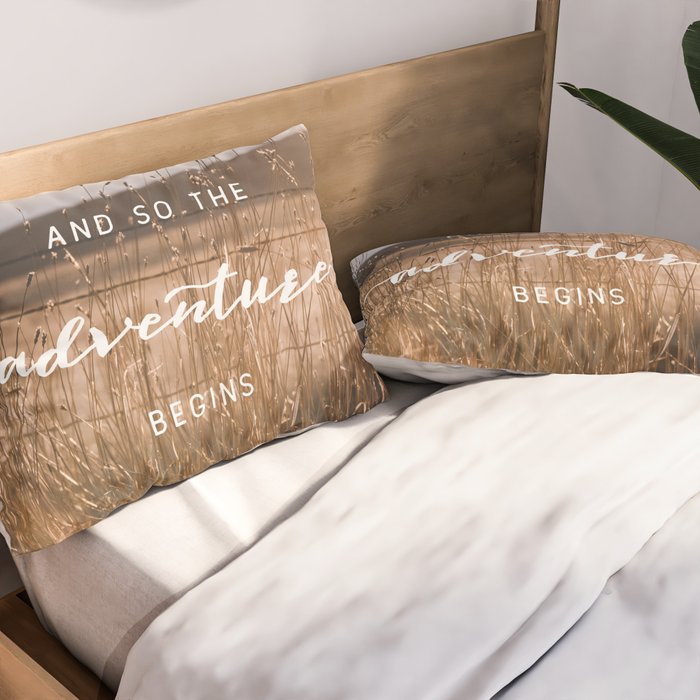 And So The Adventure Begins - Rustic Western Pillow Sham Gallery Image 2