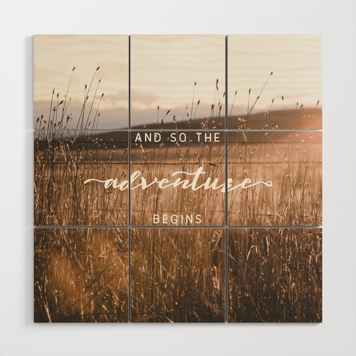 And So The Adventure Begins - Rustic Western Wood Wall Art Gallery Image 1