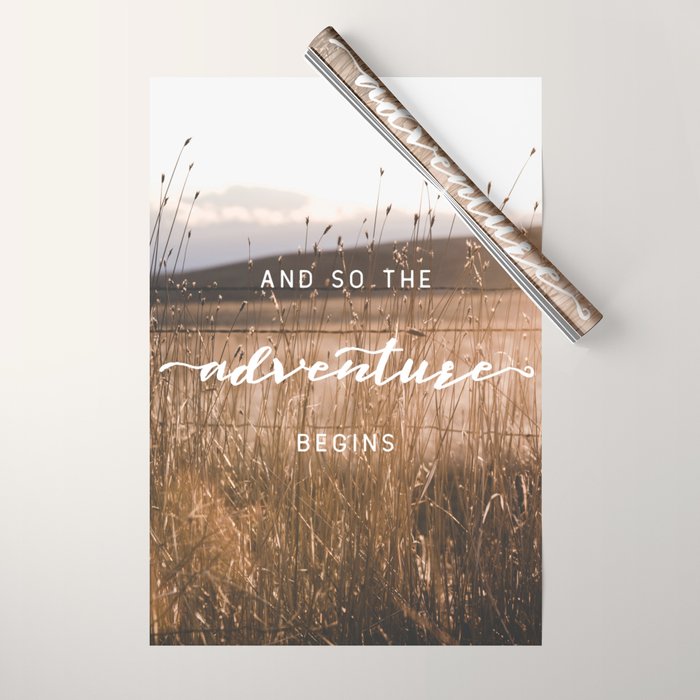 And So The Adventure Begins - Rustic Western Wrapping Paper Gallery Image 1