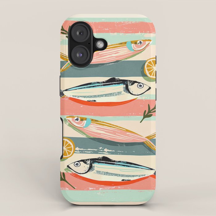 Sardines on Stripes iPhone Case Gallery Image 1