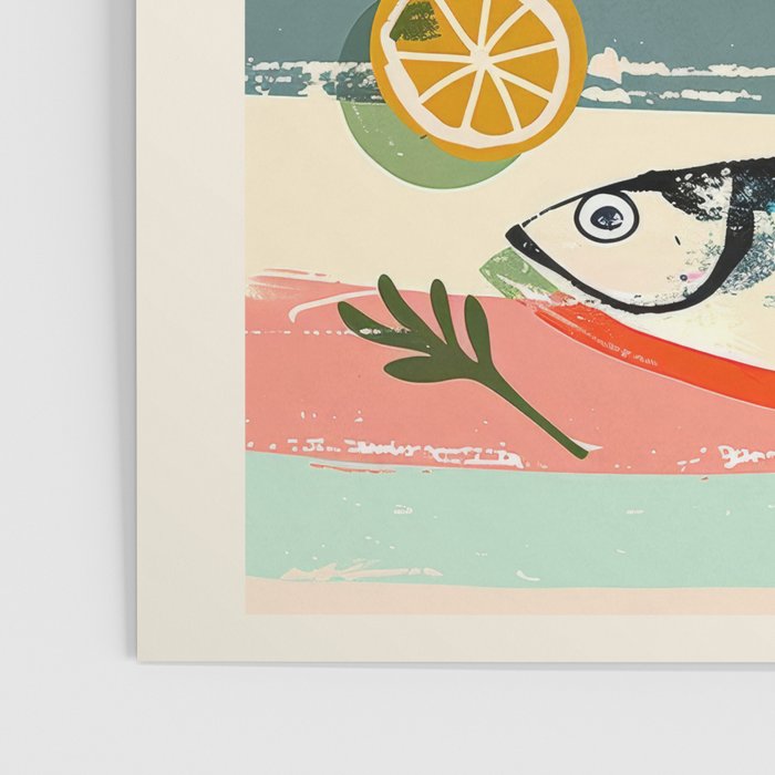 Sardines on Stripes Poster Gallery Image 3