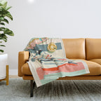 Sardines on Stripes Throw Blanket Gallery Image 1