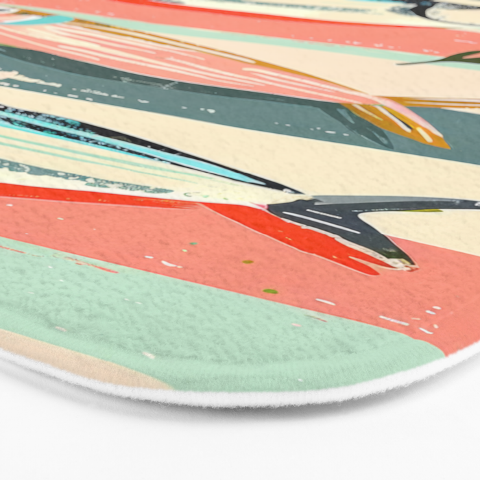 Sardines on Stripes Bath Mat Gallery Image 3