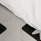 Black aztec lines and flowers on neutral Comforter Gallery Image 4