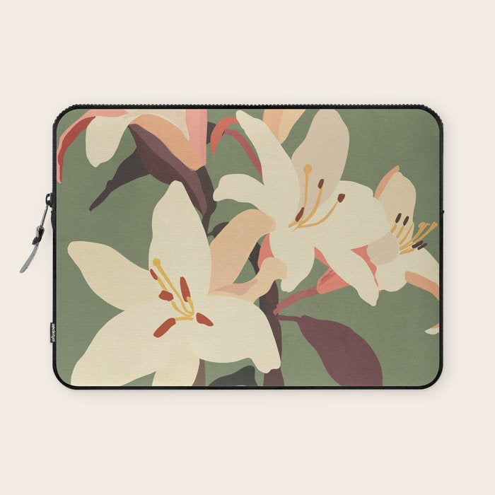 White Lilies 2 Laptop Sleeve Gallery Image 1