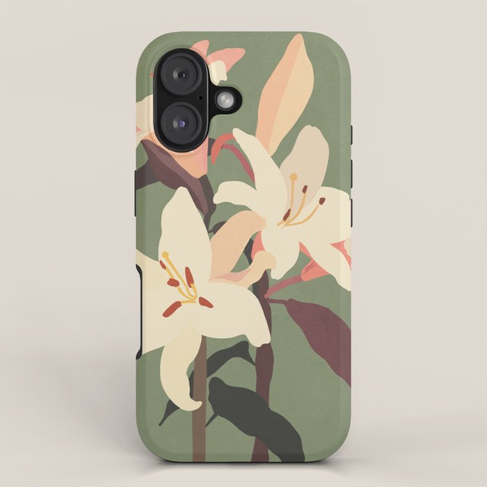 White Lilies 2 iPhone Case Gallery Image 1