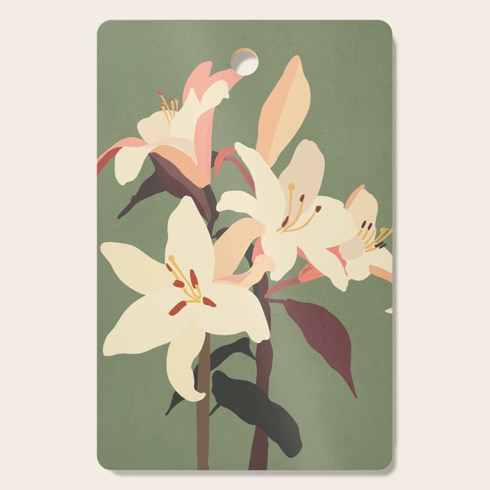 White Lilies 2 Cutting Board Gallery Image 1