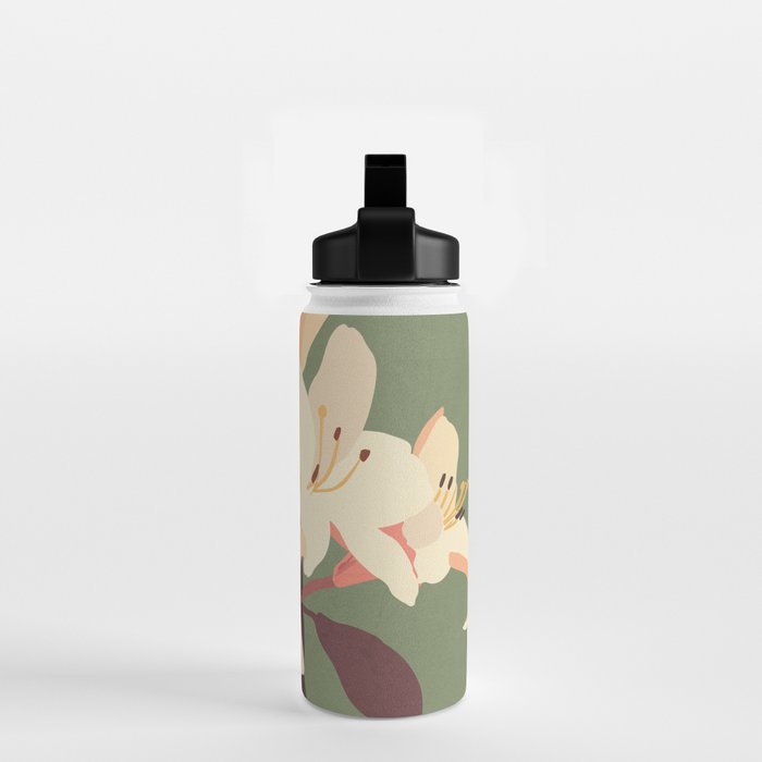 White Lilies 2 Water Bottle Gallery Image 2