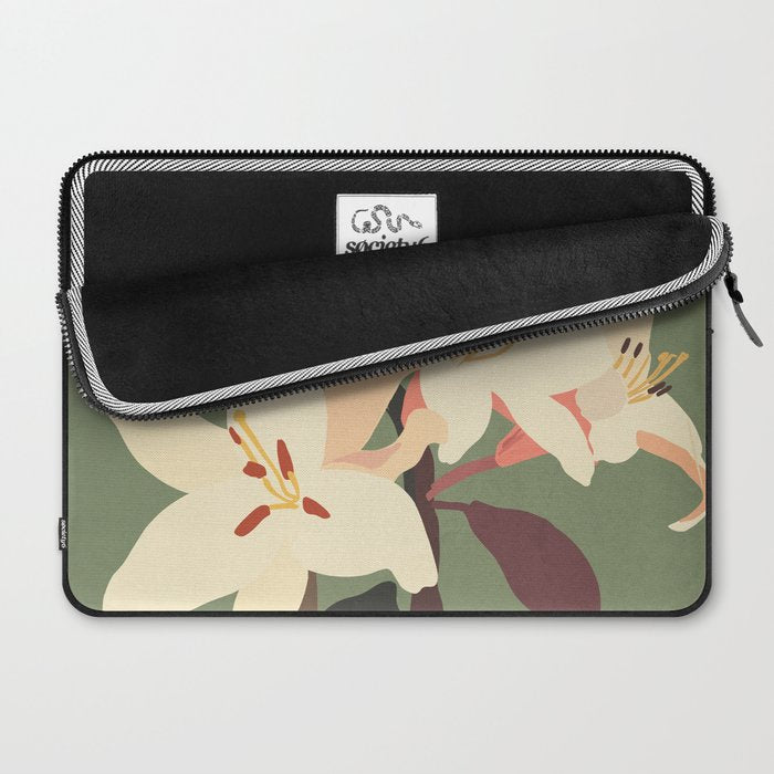White Lilies 2 Laptop Sleeve Gallery Image 2
