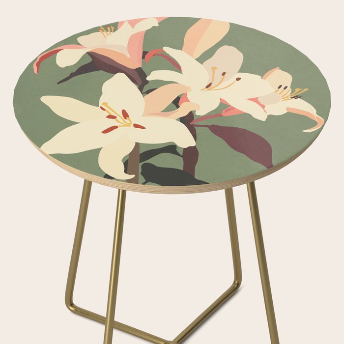 White Lilies 2 Side Table Gallery Image 2